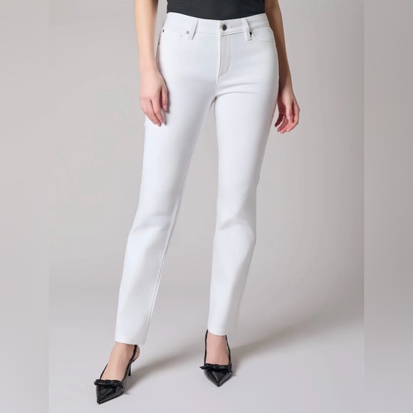 Kasper Women's White Plus Straight Leg Denim Pants Size 24W - Picture 1 of 4